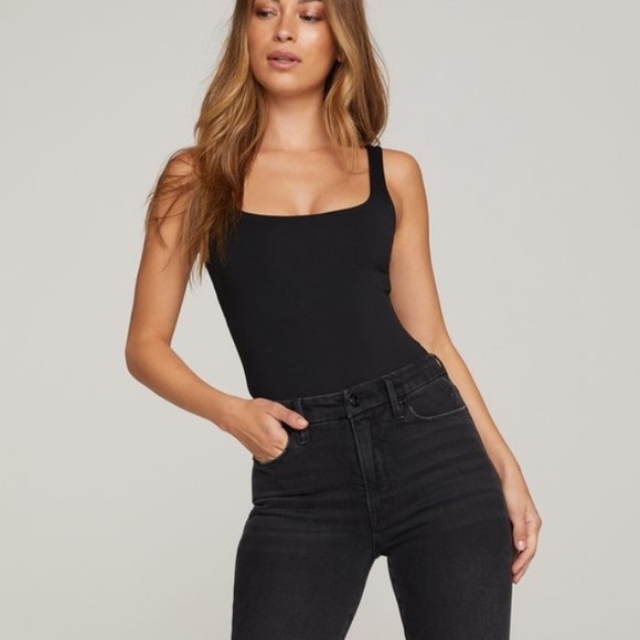 Good American The Modern Tank Bodysuit in Black - Picture 6 of 8